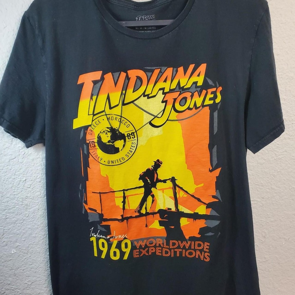 Indiana Jones Worldwide Expeditions Black Graphic T-Shirt